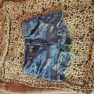 Shein ripped jean shorts